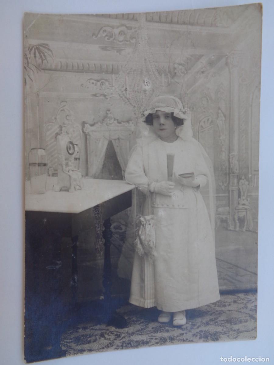 Antique Photography: PRECIOSA FOTO DE ESTUDIO DE NI&Ntilde;O DE PRIMERA COMUNION, PRINCIPIOS DE SIGLO