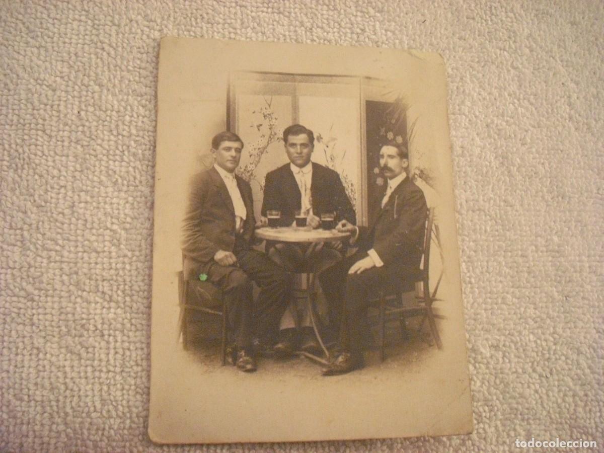 Alte Fotografie: ANTIGUA FOTO DE TRES CABALLEROS.
