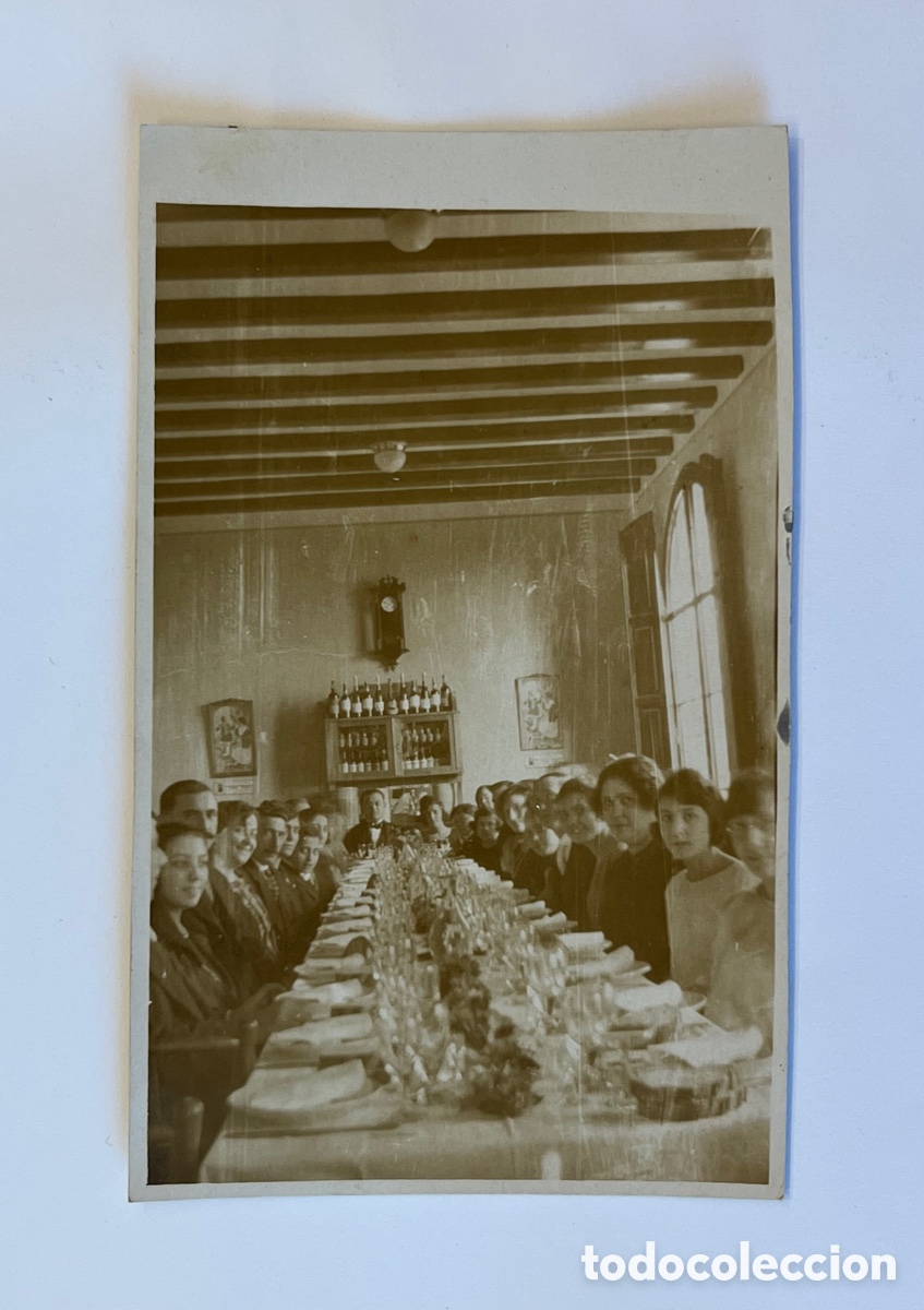 Antique Photography: FOTOGRAF&Iacute;A ANTIGUA. Comida de Empresa.. todos al Salon&hellip; Tarjeta postal (h.1920?)