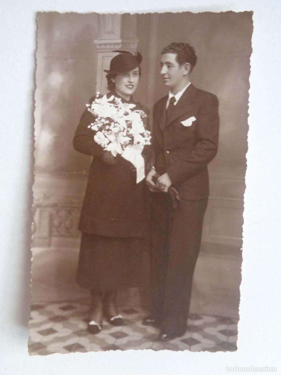 Alte Fotografie: PRECIOSA FOTO DE ESTUDIO DE BODA A&Ntilde;OS 30