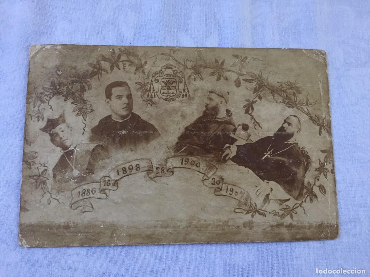 Antique Photography: CURIOSA POSTAL FOTOGRAFICA DE EVOLUCION DE JOVEN EN 1886 A FRAILE CAPUCHINO EN 1907