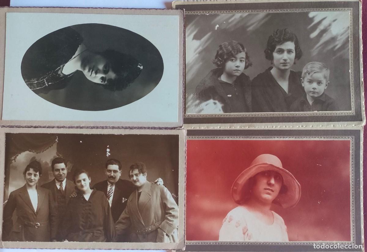 Alte Fotografie: ALCOY LOTE 4 POSTALES DE ESTUDIO FOTOGRAFO SANCHIS CARTON DURO