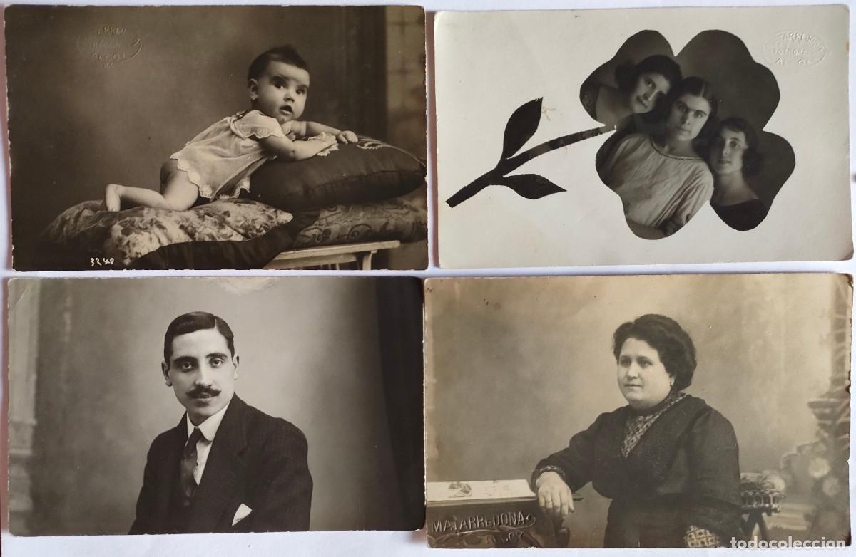 Alte Fotografie: ALCOY LOTE DE 4 FOTOGRAFIAS FOTOGRAFO MATARREDONA TAMA&Ntilde;O POSTAL