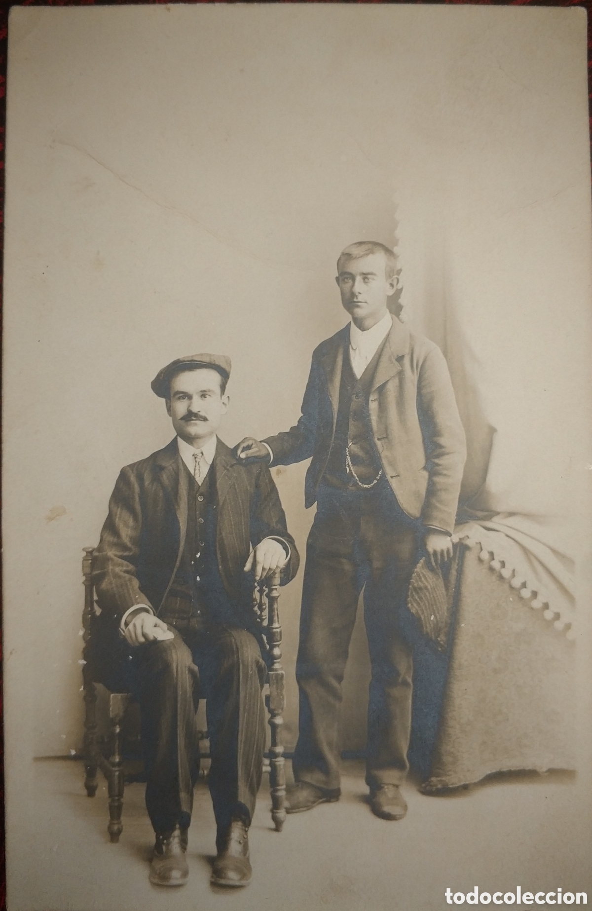 Alte Fotografie: Tarjeta de hace 140 a&ntilde;os.Cedelonio L&oacute;pez.1905