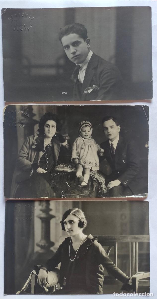 Antique Photography: ALCOY FOTOGRAFO SANTONJA TAMA&Ntilde;O POSTAL LOTE DE 3