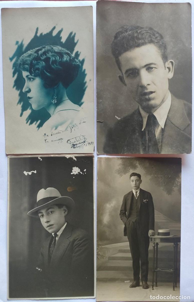 Fotografia antiga: ALCOY FOTOGRAFO SANTONJA TAMA&Ntilde;O POSTAL LOTE DE 4