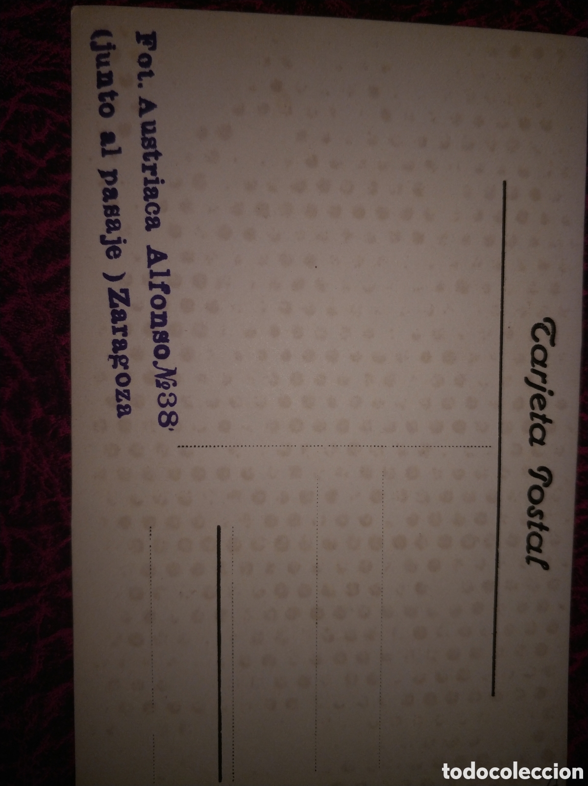 Fotografia antiga: Postal sXIX.Zaragoza.Pareja