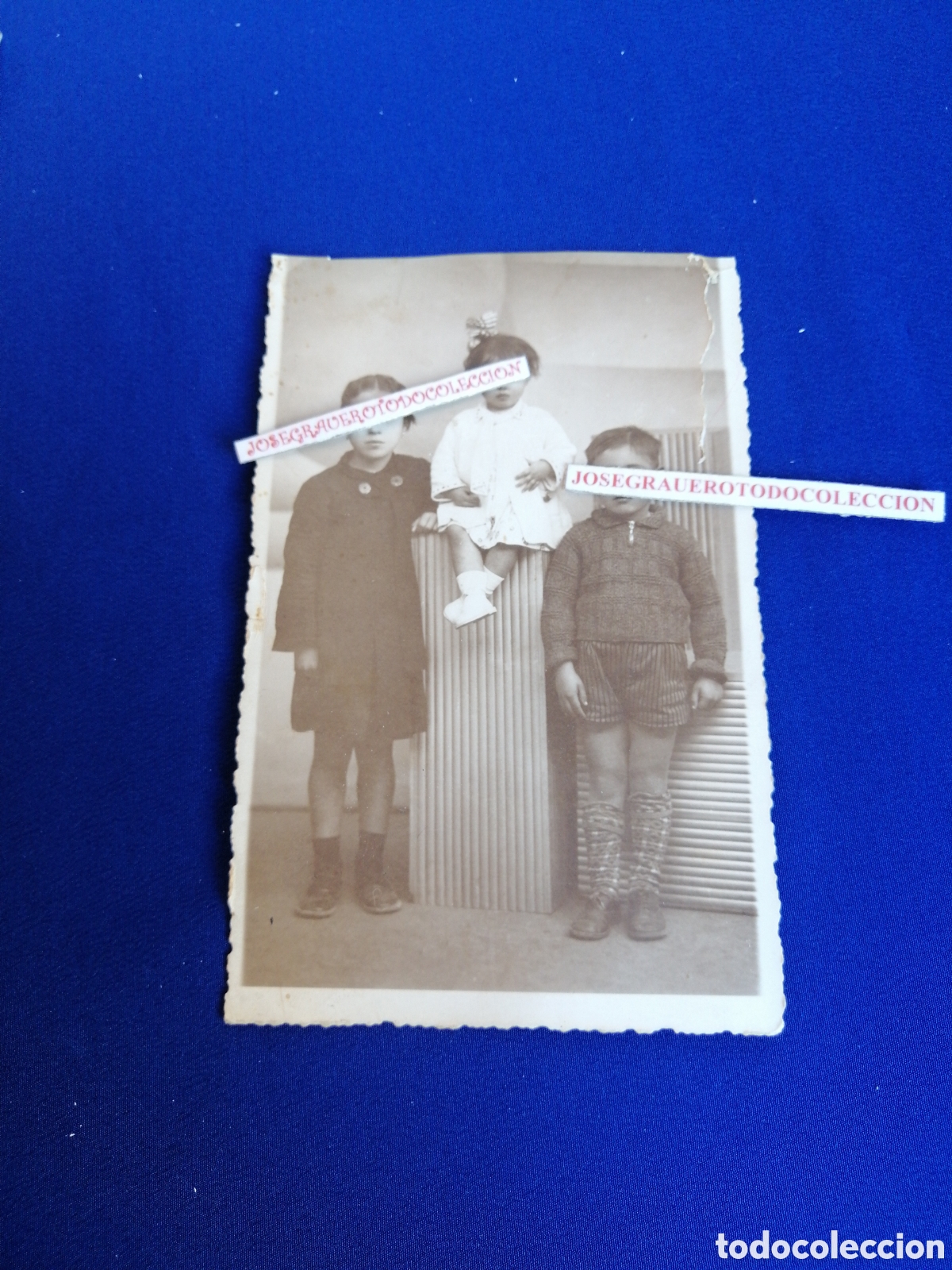 Alte Fotografie: NI&Ntilde;OS MODELOS POSANDO FOTOGRAF&Iacute;A ANTIGUA