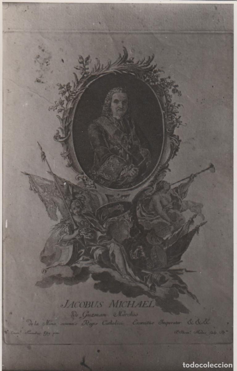 Antique Photography: Fotograf&iacute;a de grabado. Retrato Jacobus Michael Guzm&aacute;n Marqu&eacute;s de Mina y Spinola 30-40s q aa