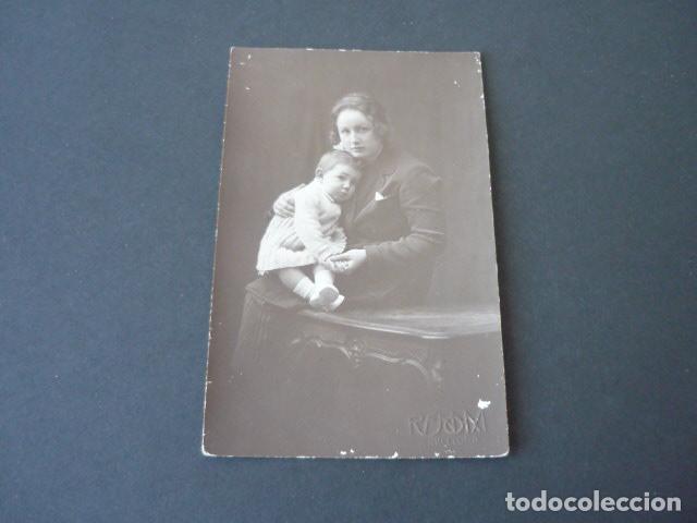 Fotografia antiga: RETRATO DE MADRE E HIJO POSTAL FOTOGRAFICA