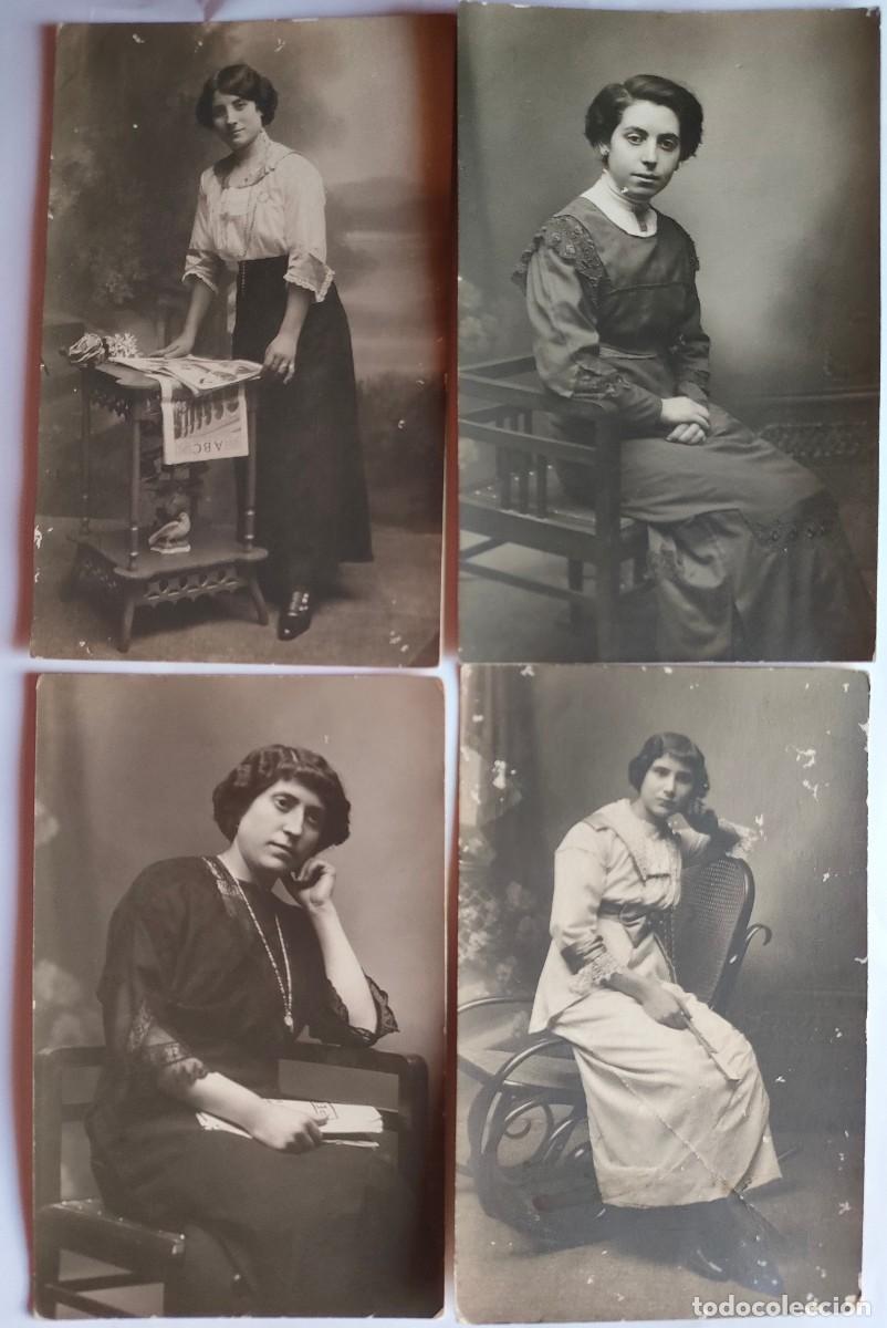 Fotografia antiga: ALCOY FOTOGRAFO C LAPORTA LOTE DE 4 TAMA&Ntilde;O POSTAL