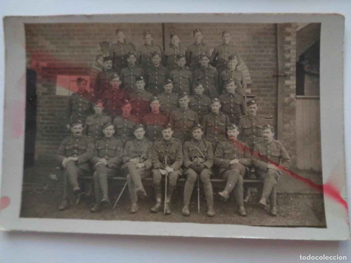 Fotografia antiga: FOTO DE GRUPO DE MILITARES ESCOCESES POSANDO, PRINCIPIOS DE SIGLO