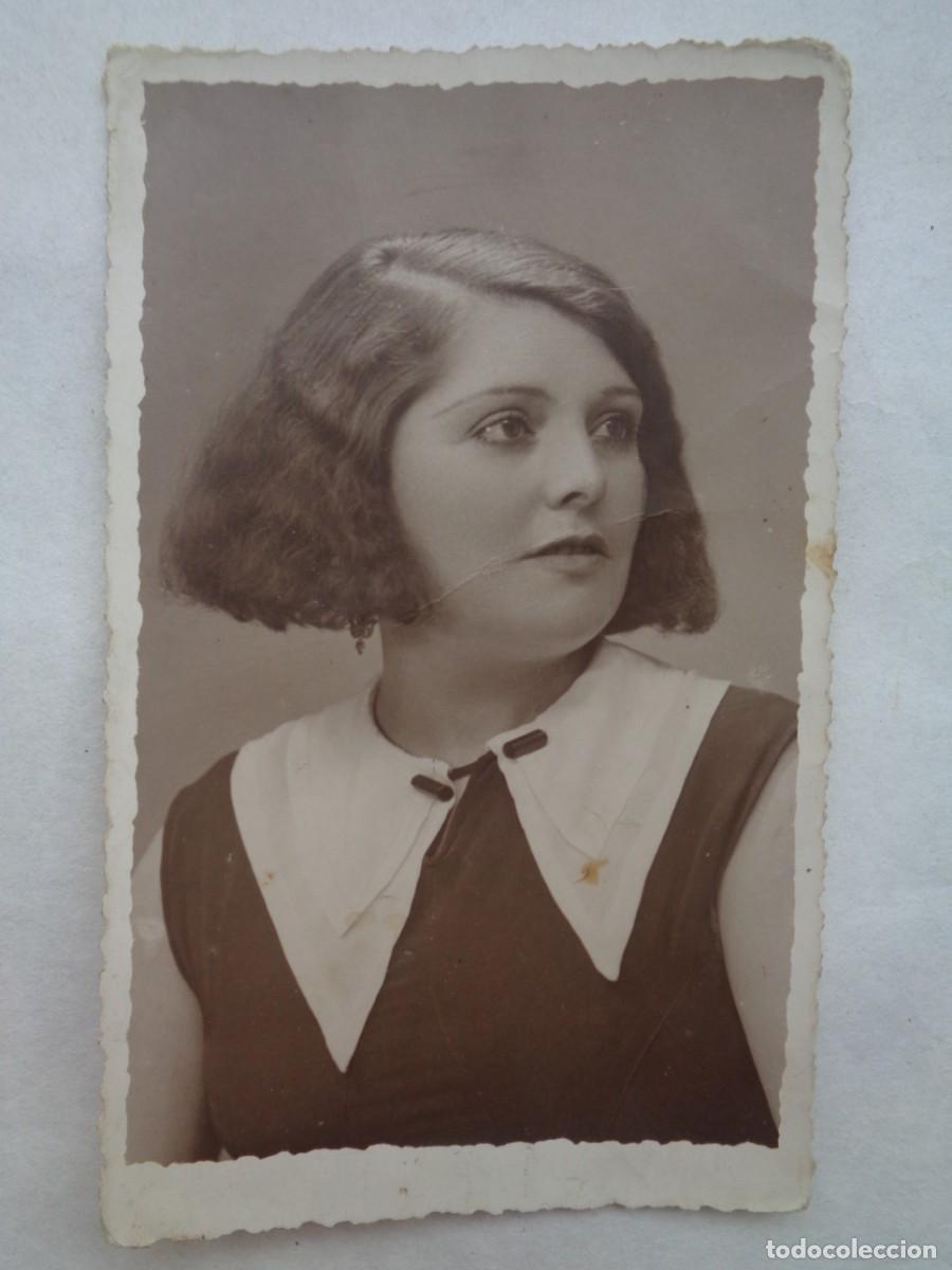 Fotografia antica: PRECIOSA FOTO DE ESTUDIO DE SE&Ntilde;ORITA, A&Ntilde;OS 30. DE PHOTO-ART , F. JEREZ , ALICANTE