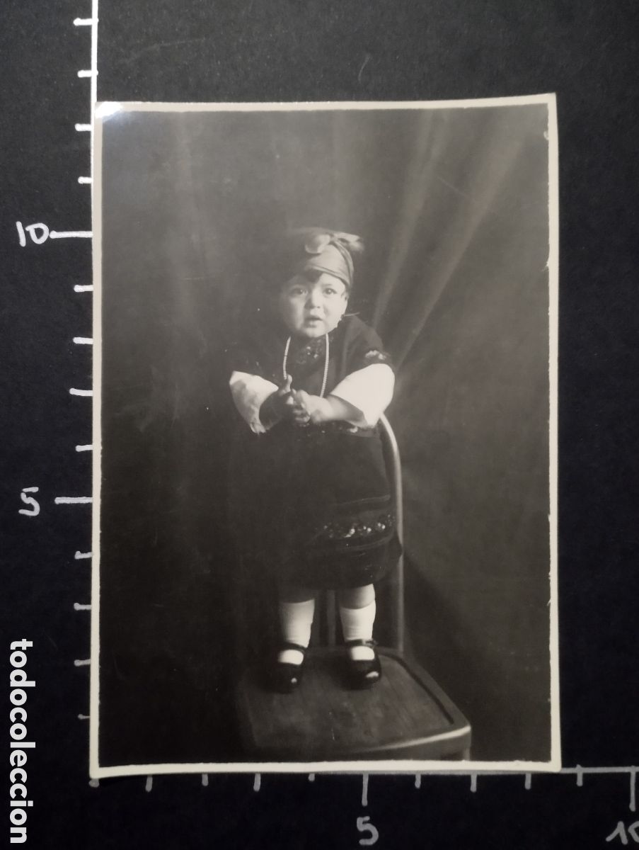 Alte Fotografie: FOTOGRAF&Iacute;A. RETRATO NI&Ntilde;A EN TRAJE T&Iacute;PICO GALLEGO - TARJETA POSTAL
