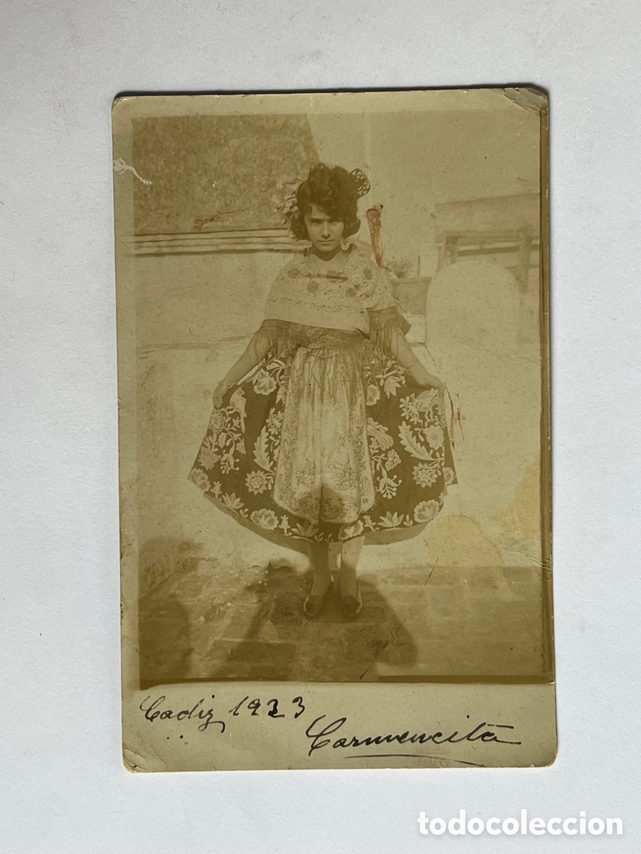 Fotograf&iacute;a antigua: NI&Ntilde;OS.. CADIZ.. Tacita de Plata.. Fotograf&iacute;a antigua Carmencita&hellip; (a.1923)