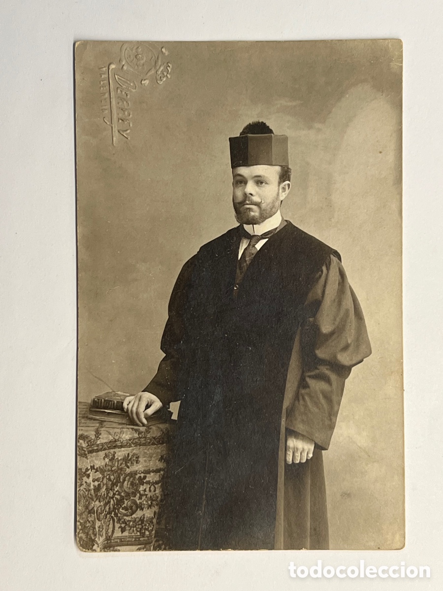 Fotografia antica: FOTOGRAF&Iacute;A VALENCIA. Juanito el joven que se licenci&oacute; en Derecho&hellip; J. DERREY (a.1909)