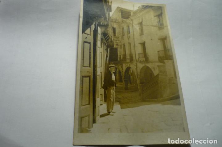 Fotografia antica: foto tama&ntilde;o postal poblacion catalana?? cm