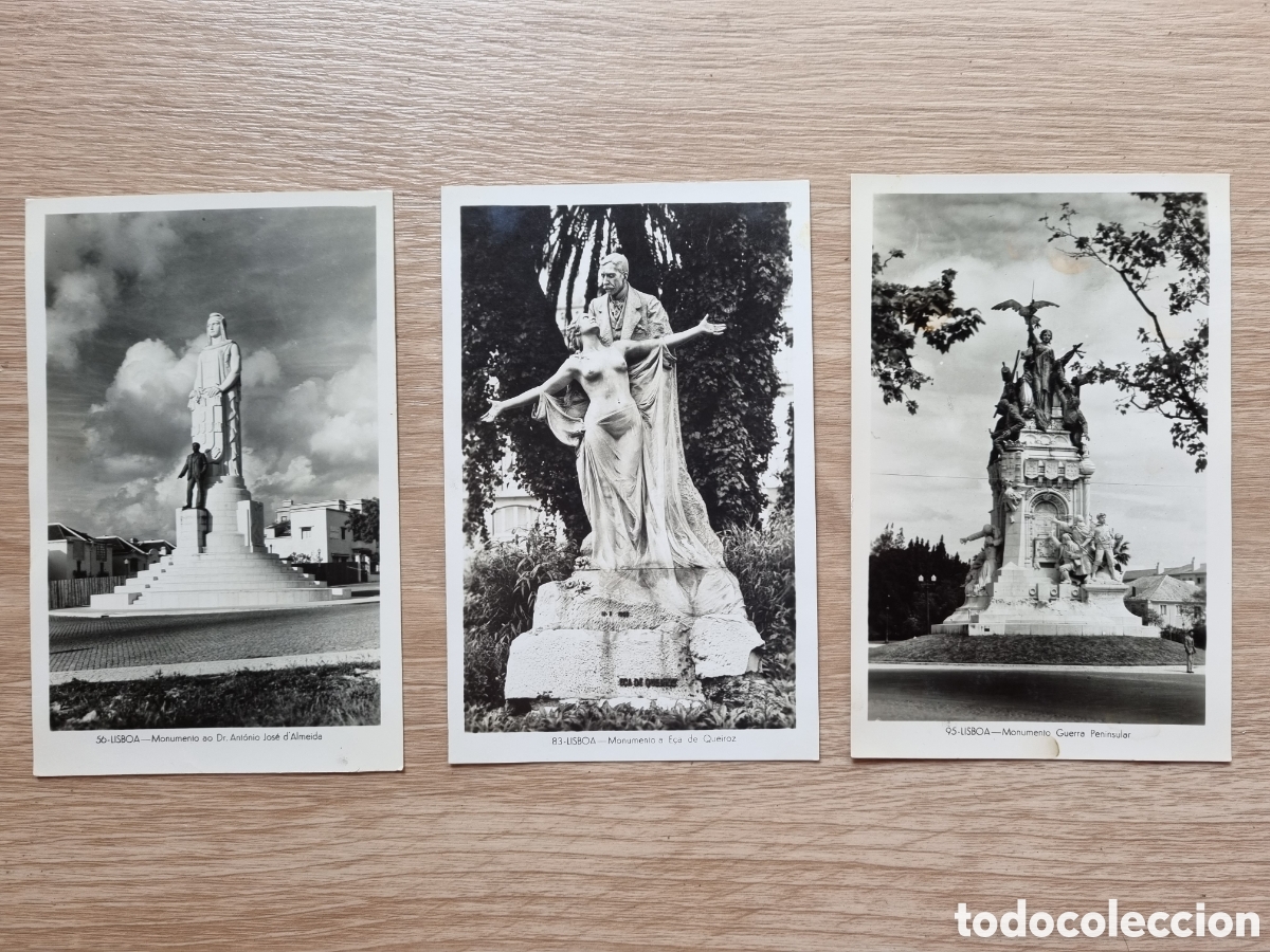 Fotograf&iacute;a antigua: Lisboa. 3 Postales fotogr&aacute;ficas antiguas portuguesas. Sin escribir. A&ntilde;os 40?