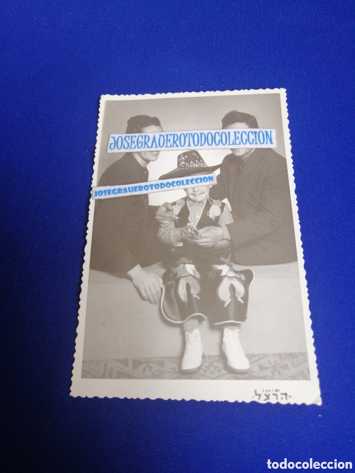 Alte Fotografie: NI&Ntilde;O VAQUERO MODELO POSANDO FOTOGRAF&Iacute;A ANTIGUA POSTAL