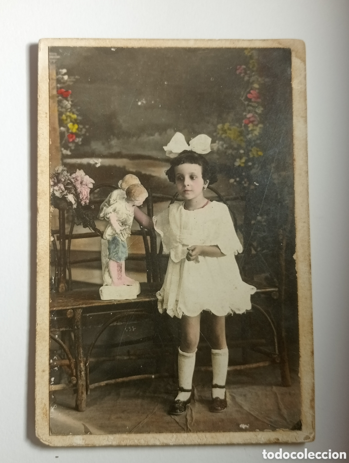 Fotograf&iacute;a antigua: POSTAL ANTIGUA NI&Ntilde;A FOTO COLOREADA (SIN USAR)