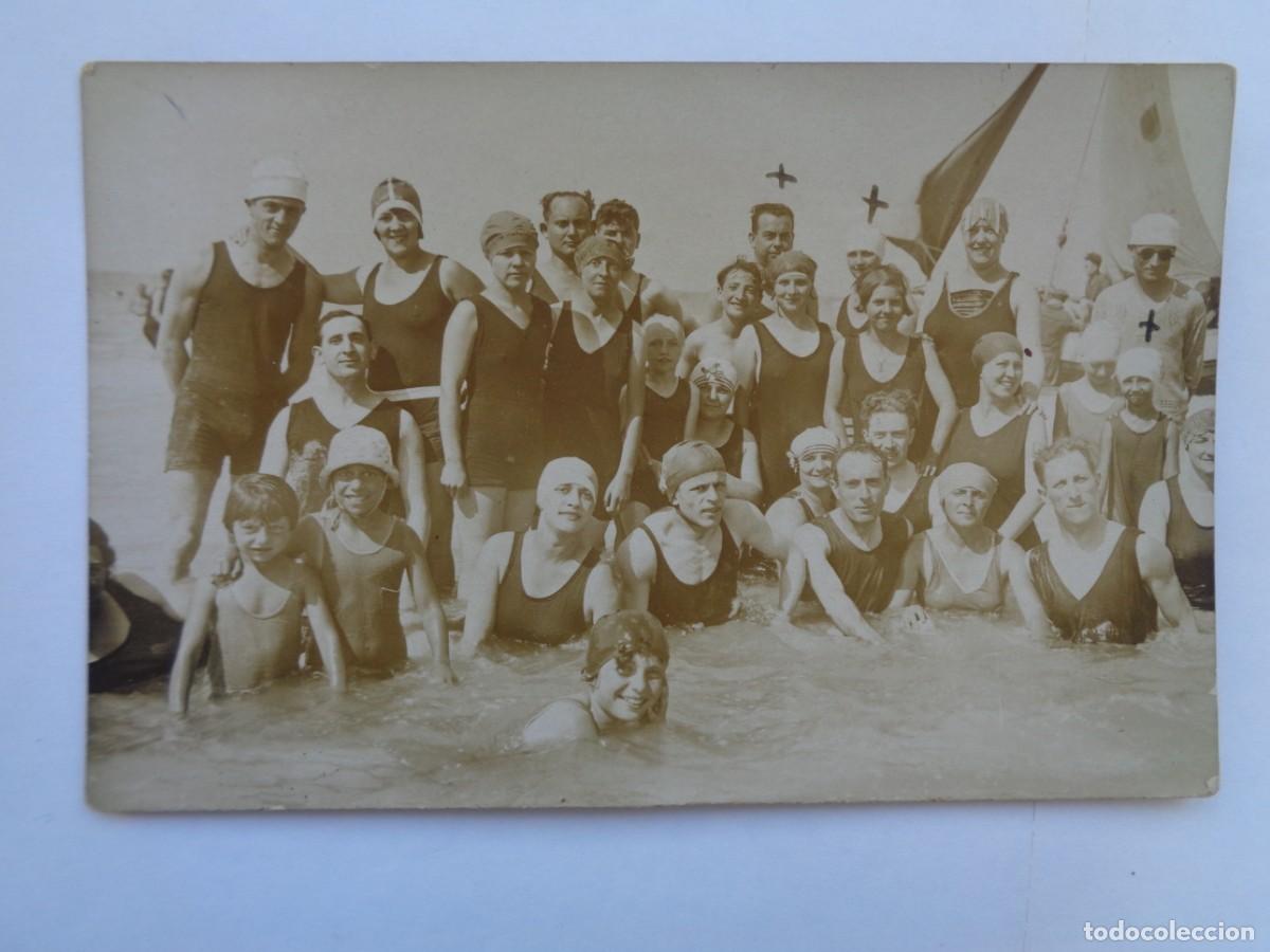 Antique Photography: MINUTERO DE FOTOGRAFO AMBULANTE DE GENTE EN BA&Ntilde;ADOR EN LA PLAYA, PRINCIPIOS DE SIGLO