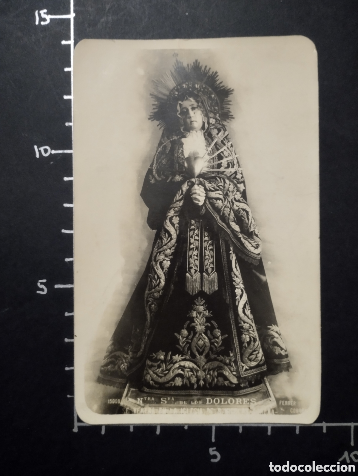 Antique Photography: FOTOGRAF&Iacute;A. NTRA. SRA. DE LOS DOLORES - VENERADA EN LA IGLESIA DE SAN NICOL&Aacute;S. FOTO FERRER (CORU&Ntilde;A)