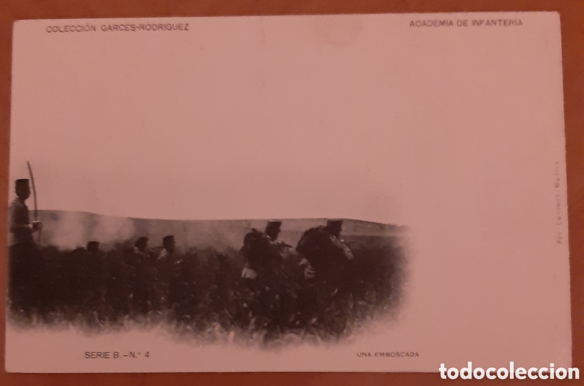 Antique Photography: Postal Academia de Infanteria. Una emboscada. Sin escribir. R2695