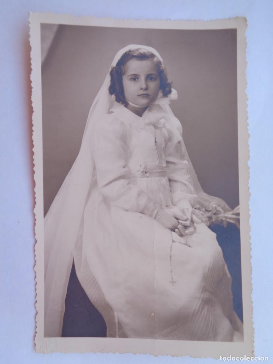 Alte Fotografie: PRECIOSA FOTO DE ESTUDIO DE NI&Ntilde;A DE PRIMERA COMUNION