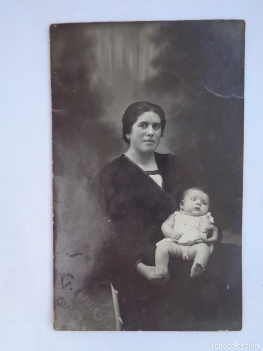 Alte Fotografie: PRECIOSA FOTO DE ESTUDIO DE MADRE CON BEBE , RUISE&Ntilde;ADA 1924. DE G. GARCIA , COMILLAS