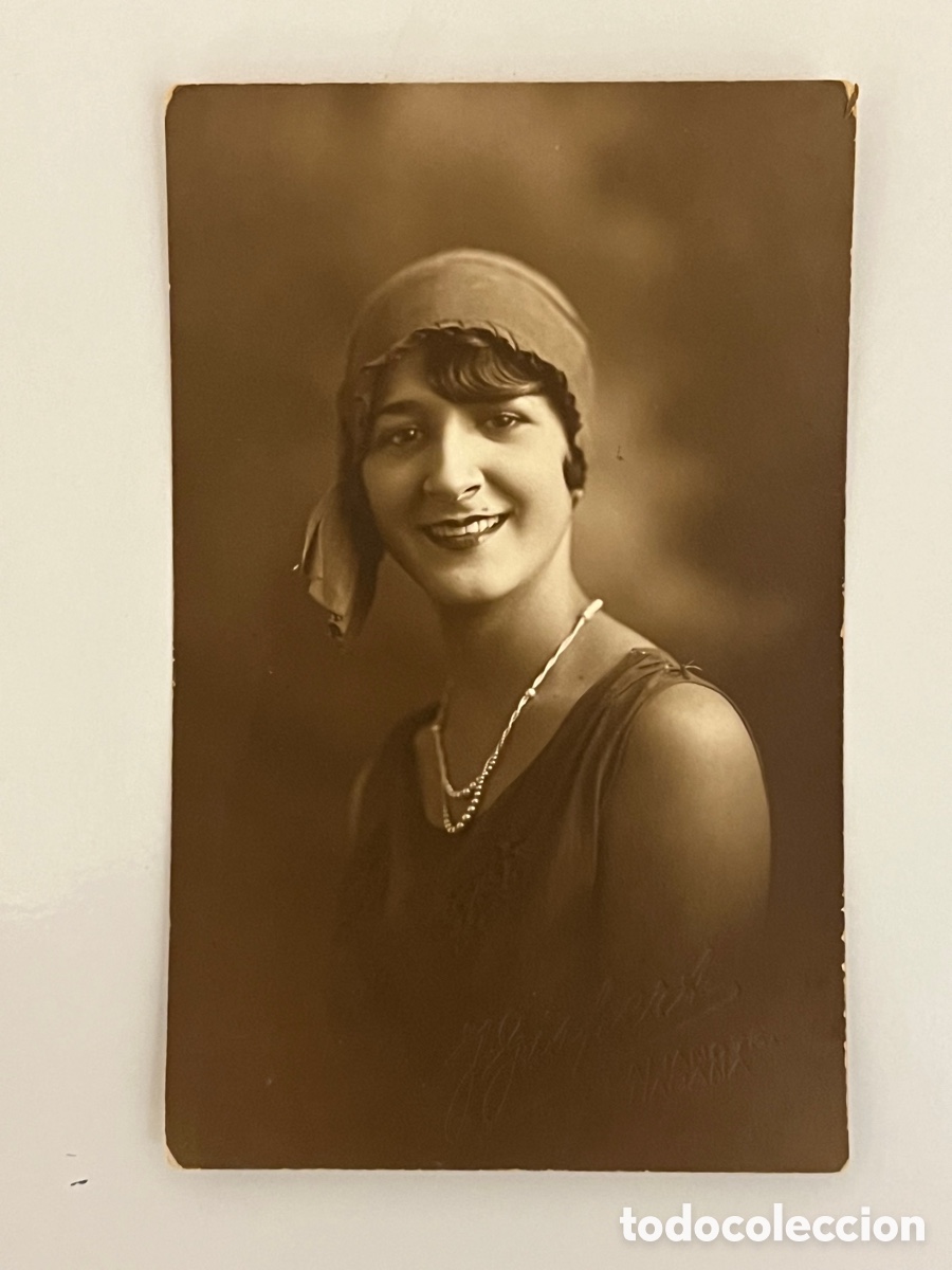Alte Fotografie: HABANA CUBA, Fotografia J. Gispert.. Aquellos dorados a&ntilde;os veinte.. Se&ntilde;orita risue&ntilde;a (h.1920?)