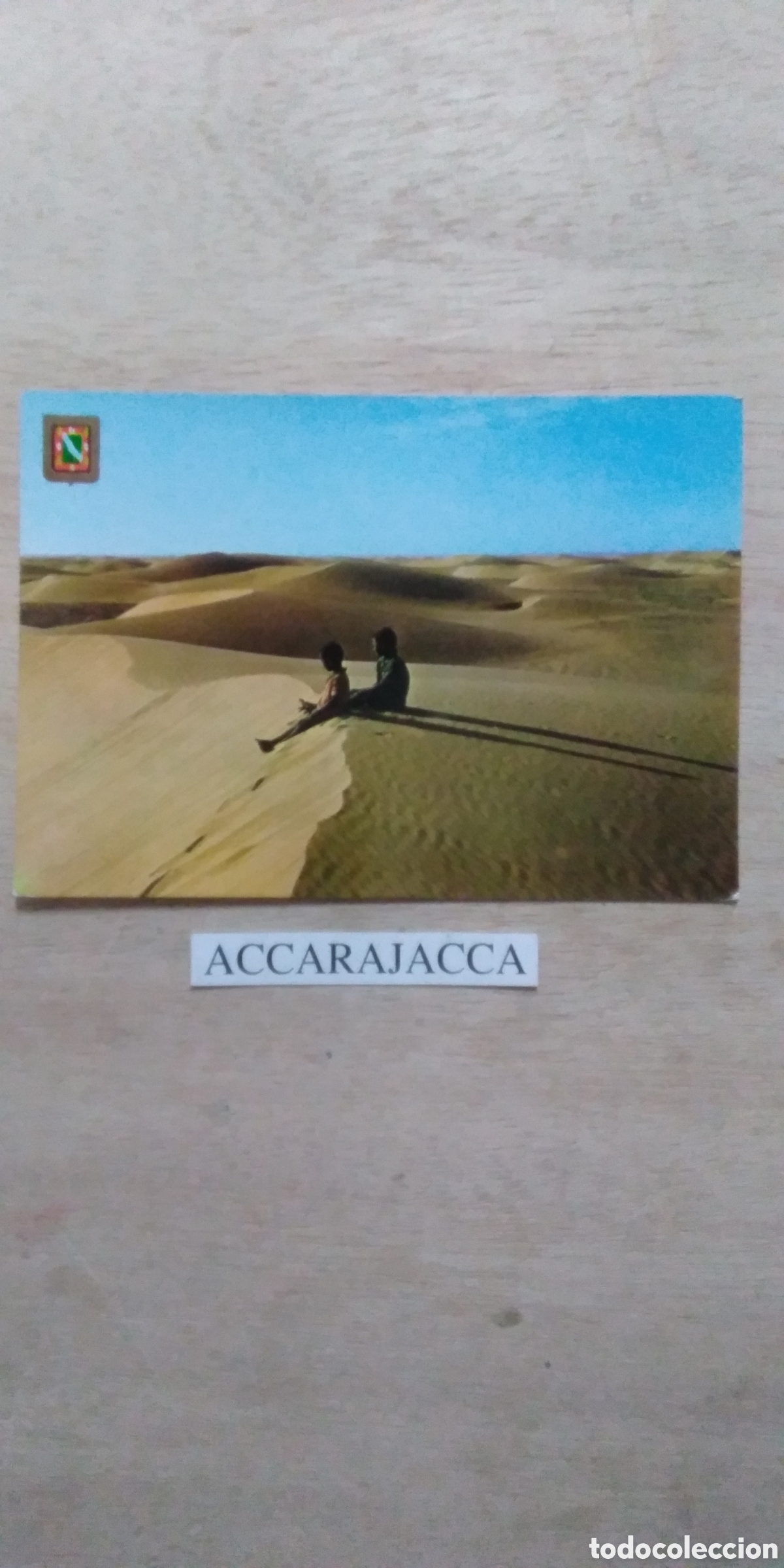 Alte Fotografie: Postal Aaiun. S&aacute;hara espa&ntilde;ol.Sobre las dunas