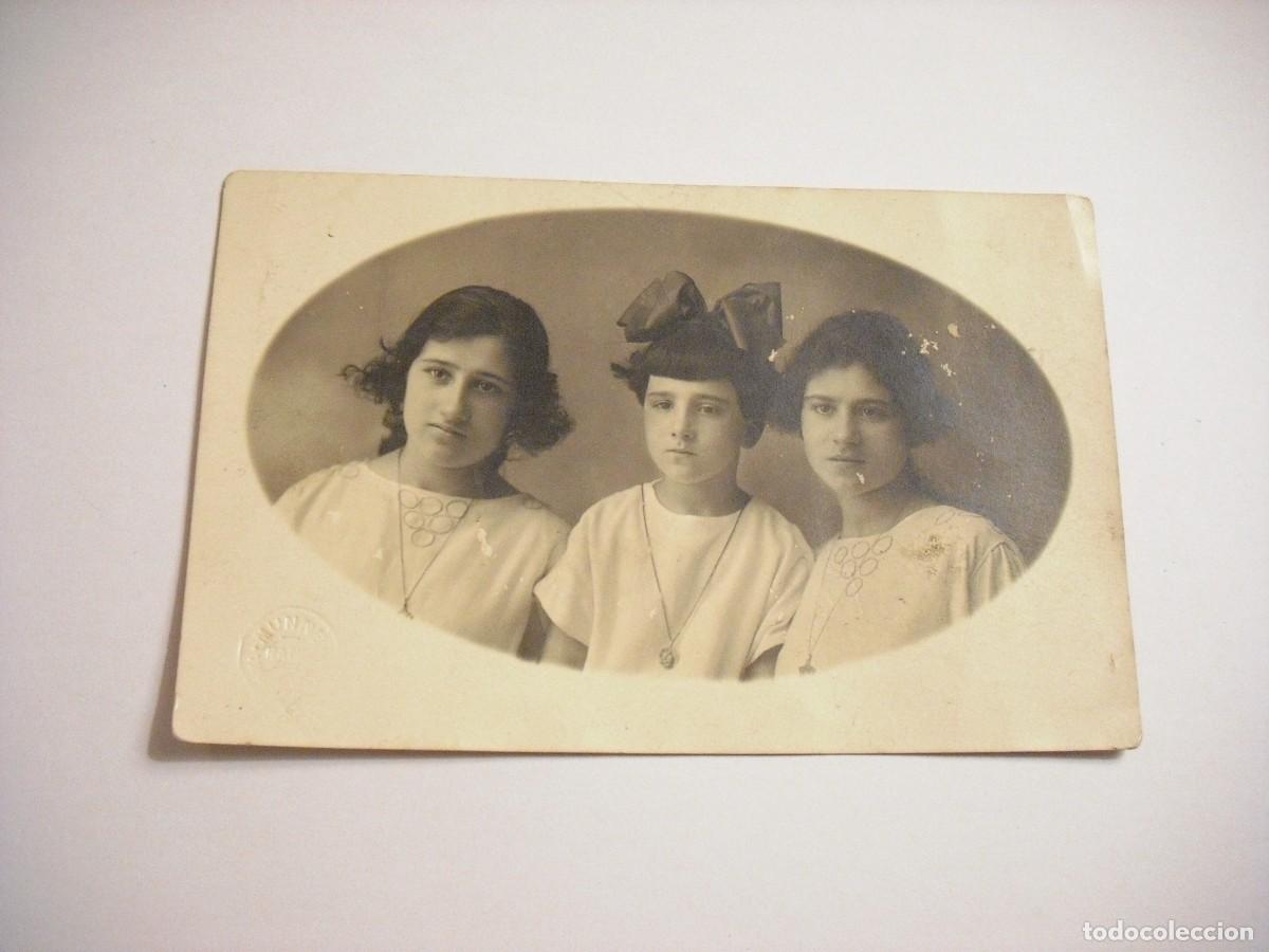 Antique Photography: ANTIGUA FOTO DE TRES MUCHACHAS . FOTO MUNNE .