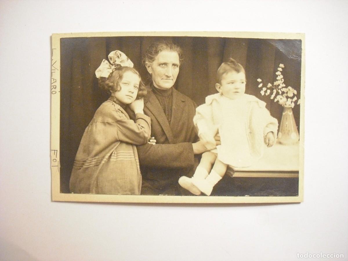 Antique Photography: ANTIGUA FOTO DE NI&Ntilde;OS CON ABUELA. FOTO VILARO