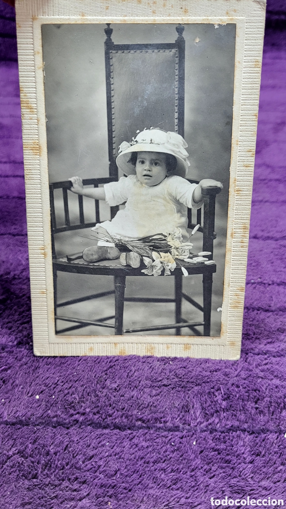 Antique Photography: Fotograf&iacute;a antigua alb&uacute;mina retrato de una Ni&ntilde;a