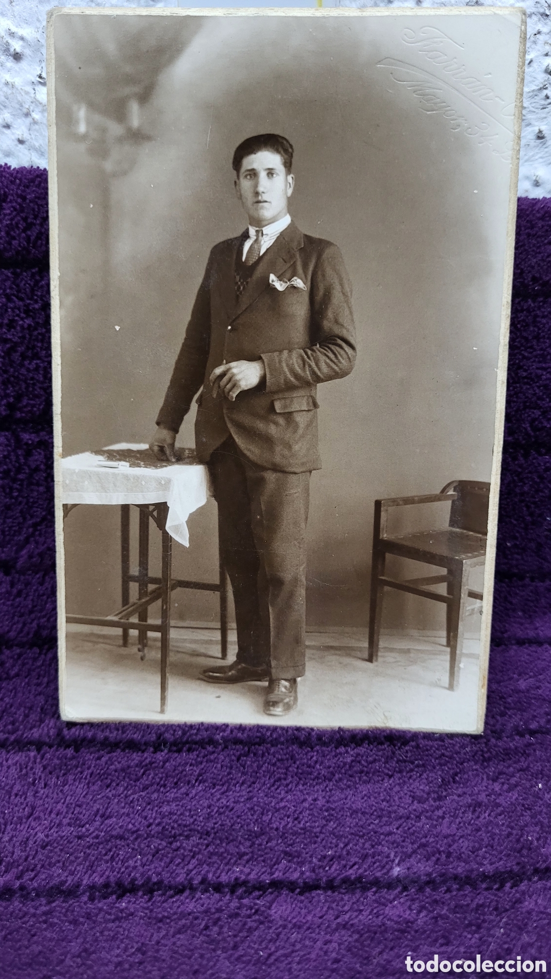 Antique Photography: Fotograf&iacute;a antigua alb&uacute;mina retrato de un Se&ntilde;or