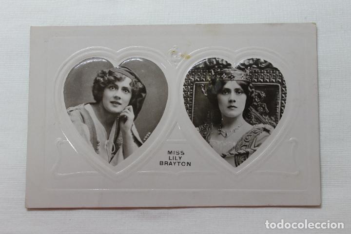 Alte Fotografie: MISS LULY BRAYTON LONDON CON SELLO