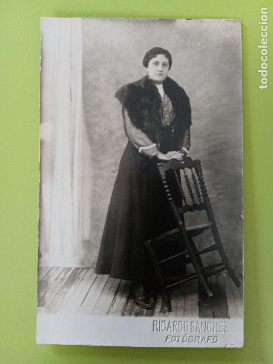Fotografia antiga: ANTIGUA FOTOGRAF&Iacute;A. RETRATO SE&Ntilde;ORA. FOT&Oacute;GRAFO RICANDO S&Aacute;NCHEZ.