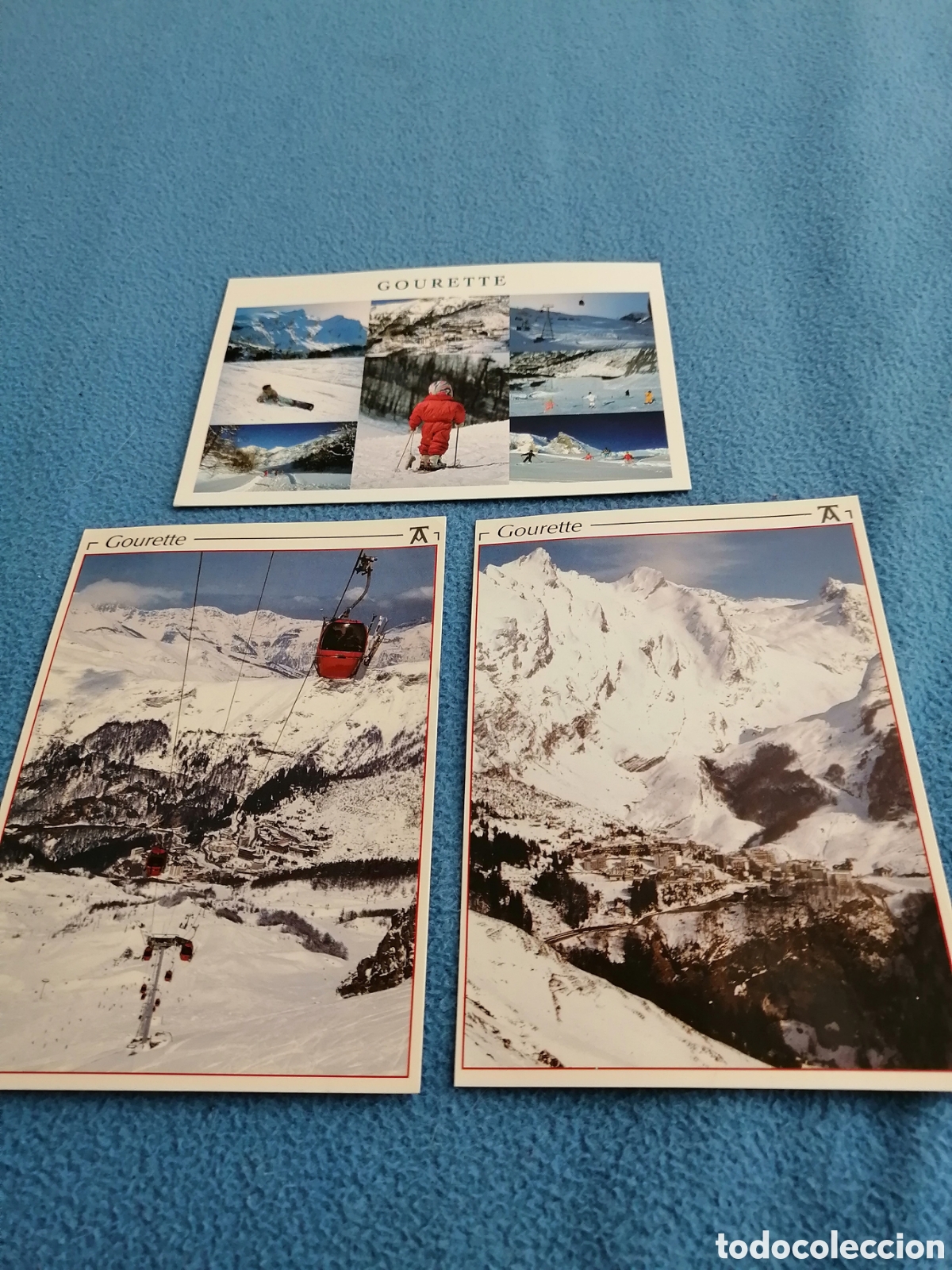 Fotograf&iacute;a antigua: 3 postales vintage de la station de Gourette en Les Pyrenees (Francia)