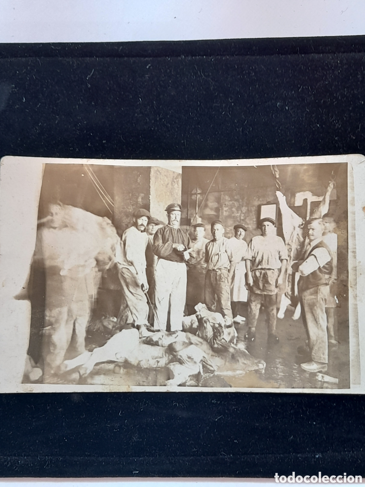 Fotografia antiga: Fotografia matarifes en su lugar de trabajo