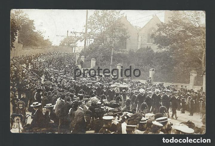 Fotograf&iacute;a antigua: INSTANT&Aacute;NEA. DESFILE DE LA MARINA INGLESA. ROYAL NAVY. A&Ntilde;O 1907. FOT&Oacute;GRAFO DESCONOCIDO.