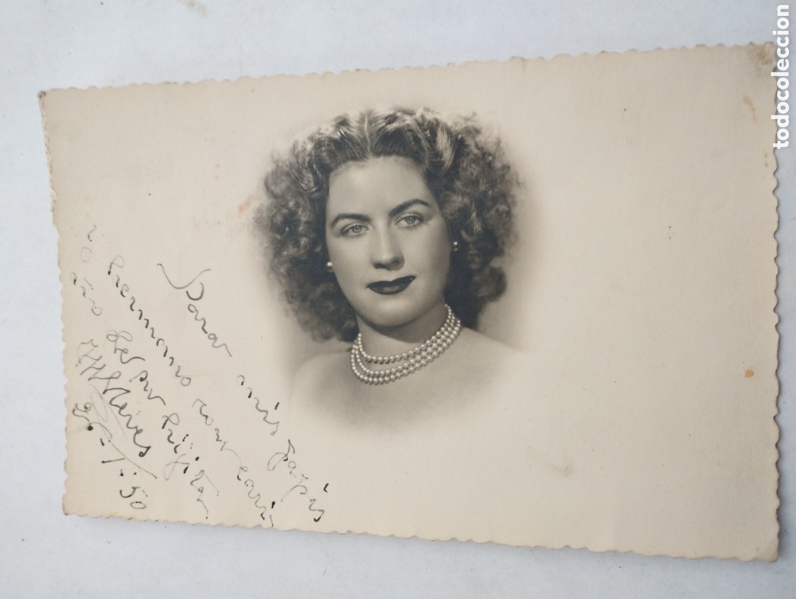 Fotograf&iacute;a antigua: Fotograf&iacute;a de una preciosa mujer a&ntilde;os 50