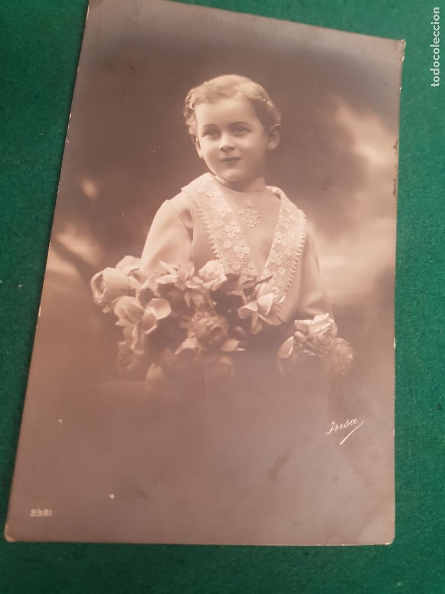 Alte Fotografie: CARTE POSTALE NI&Ntilde;A 1915