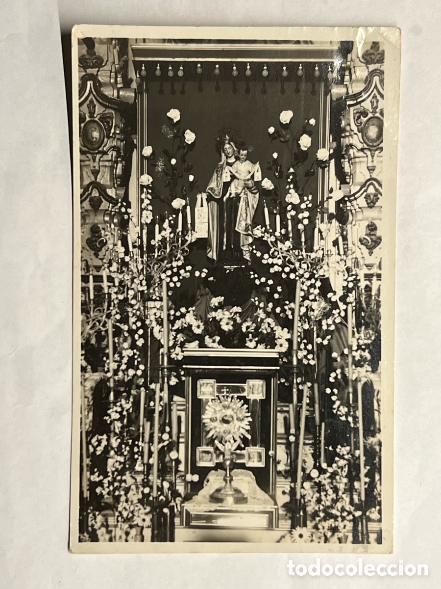 Alte Fotografie: VIRGEN DEL CARMEN.. Fotograf&iacute;a lugar por identificar.. (h.1945/50?)