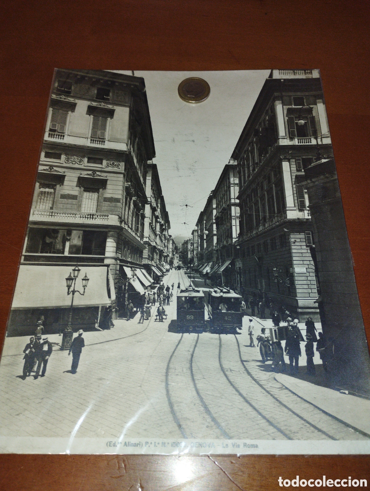 Alte Fotografie: ED. Alinari G&eacute;nova La V&iacute;a Roma