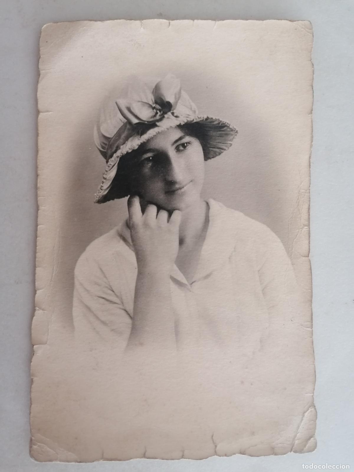 Fotografia antiga: FOTOGRAFIA SE&Ntilde;ORITA JOVEN POSANDO