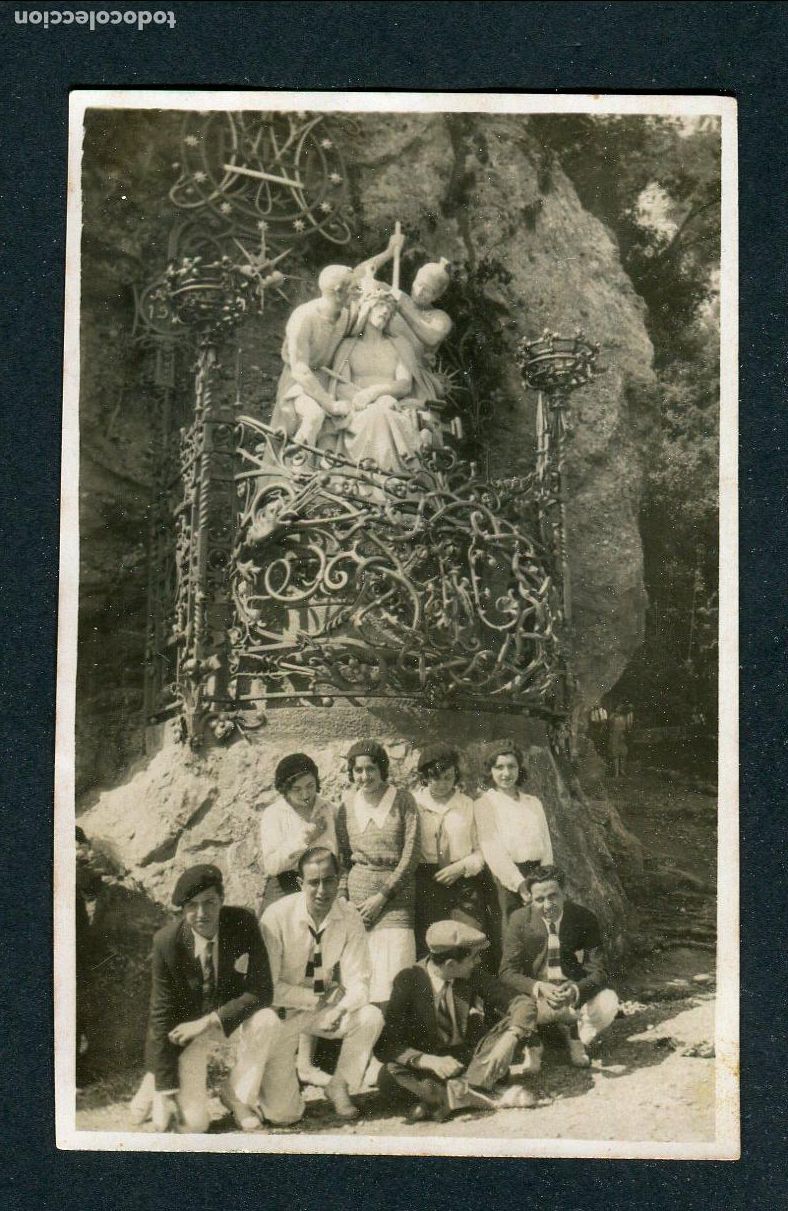 Alte Fotografie: MONTSERRAT. Grupo excursionista. Paso desaparecido. ca.1930