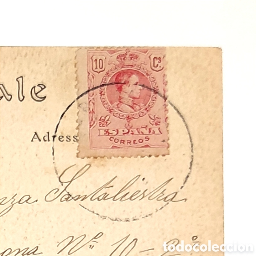 Alte Fotografie: Postal 1912 Pobla de Granadella Sello 10 cts Alfonso XIII 1912 - Bellaguarda