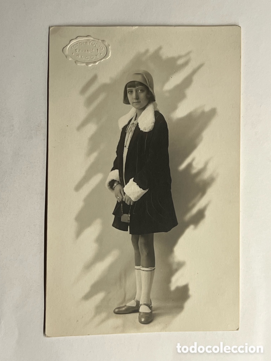 Fotografia antiga: ALCOY.., el Art Deco a trav&eacute;s de la fotograf&iacute;a FOTO-STUDIO. Fotograf&iacute;a de una joven (a.1930)