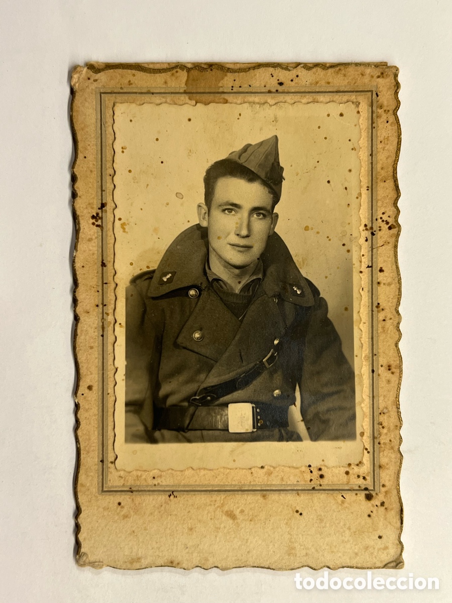 Antique Photography: MILITAR POSTGUERRA CIVIL ESPA&Ntilde;OLA.. Soldado del cuerpo de Ingenieros.. (h.1945?)