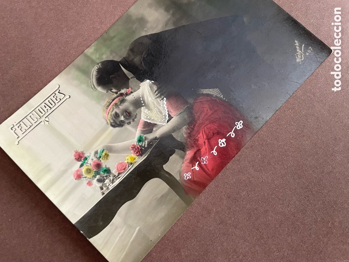 Antique Photography: Tarjeta Margara, 1921. N&uacute;m 487. Escrita en 1921 por Encarnaciones Hern&aacute;ndez